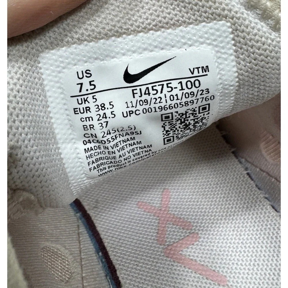 Nike Air Max 270 White Medium Soft Pink Pearl Pink FJ4575-100 Women's Size 7.5